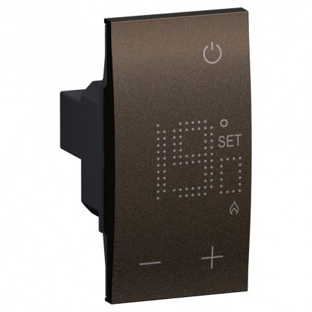 Bticino Living Now KB4441 Termostato Ambiente Bronze per riscaldamento e condizionamento elettronico, 2 Moduli, MADE IN ITALY