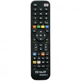 Bravo Techno 3 Telecomando Universale SKY, SMART TV, Digitale terrestre, VCR, DVD, SAT, 3 Memorie, 2 Batterie AAA