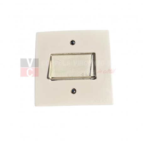 Vimar Mascot 06547 Pulsante targa portanome, 12-24V, Avorio, MADE IN ITALY