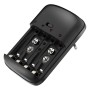 Caricabatterie per batterie ricaricabili Stilo AA, Ministilo AAA e 9V Melchioni 491929270, Indicatore LED di carica