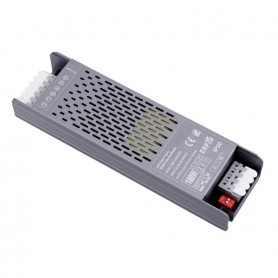 MKC 530137072 Trasformatore 12/24V 100W con selezione automatica, Slim, Realizzato in Acciaio, Morsetti a molla