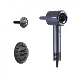 Zephir ZHB4002 Asciugacapelli ultrasonico con Display, Ionizzatore, Becco e diffusore magnetici, Motore Brushless, 1800W