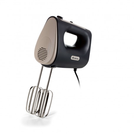 Ariete 1545 Sbattitore elettrico, 450W, 5 Velocità + Turbo, Coppie di fruste e ganci, Grigio scuro