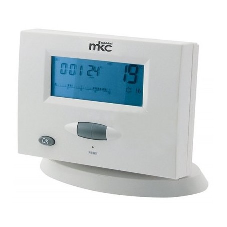 Cronotermostato Wireless digitale Settimanale a batterie da parete Melchioni 493933764, Ricevitore per caldaia incluso, 5-30°C