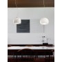Sospensione Vistosi Surface SP G con forma irregolare, Interno Fumè ed esterno Bianco, 1 E27, MADE IN ITALY, Moderna
