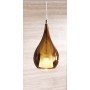 Sospensione Cangini e Tucci Zoe 1303.1L in vetro Liscio Ambra, 1 G9, Diametro 16 cm, Cavo lungo 150 cm, MADE IN ITALY