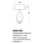 Cangini e Tucci Zoe LUXXL1303 Lampada da tavolo con vetro di murano Trasparente e paralume, 1 E27, Diametro 30 cm, MADE IN ITALY