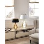 Cangini e Tucci Zoe LUXXL1303 Lampada da tavolo con vetro di murano Trasparente e paralume, 1 E27, Diametro 30 cm, MADE IN ITALY