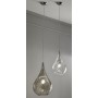 Cangini e Tucci Lacrima RGIG1253.1L Sospensione con vetro di murano Rigadin Ambra, 1 E27, Diametro 26 cm, MADE IN ITALY