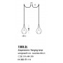 Sospensione Cangini e Tucci Zoe 1303.2L in vetro Liscio Ambra, 2 G9, Diametro 16 cm, Cavo lungo 250 cm, MADE IN ITALY