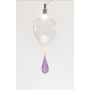 Cangini e Tucci Goccia RGIG803.1L Sospensione in vetro di murano Ambra Rigadin, 1 G9, Diametro 13 cm, MADE IN ITALY