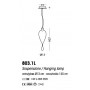 Cangini e Tucci Goccia RGIG803.1L Sospensione in vetro di murano Ambra Rigadin, 1 G9, Diametro 13 cm, MADE IN ITALY