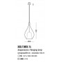 Sospensione Cangini&Tucci Zoe XXL1303.1L con vetro di murano cromo metallizzato|E27|MADE IN ITALY|Coppolav.it: Sospensioni