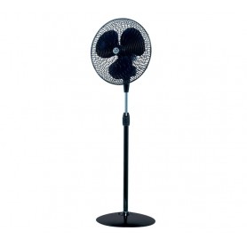 Ventilatore a piantana nero oscillante Vortice 60621 Gordon C40/16, Diametro 40 cm, 3 Velocità, 4000 m3/h, MADE IN ITALY