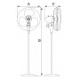 Ventilatore a piantana MADE IN ITALY Vortice Gordon C40/16 0000060621|3 Velocità|Nero|Coppolav.it: Ventilazione