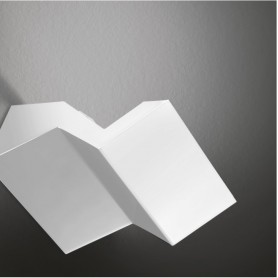 Lampada da parete bianca a LED Cattaneo Tegola 752/18A|4 LED da 4,2W|3000°K|Forma di tegola|Coppolav.it: Applique
