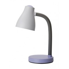 Lampada da scrivania bianca e viola ideale per camera di bambini e ragazzi Perenz 6036VI, Plastica resistente, 1 E27, IP20