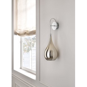 Cangini e Tucci Zoe AP1301.1L Lampada da parete con vetro di murano Ambra, 1 G9, Diametro 20 cm, MADE IN ITALY