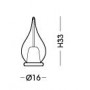 Cangini e Tucci Zoe LU1300 Lampada da tavolo con vetro di murano Trasparente, 1 G9, Diametro 16 cm, MADE IN ITALY