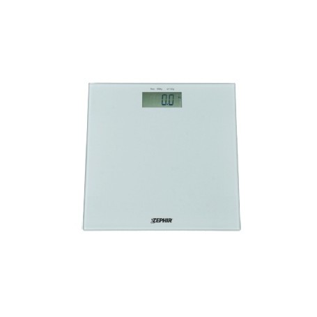 Bilancia pesa persona digitale moderna con piatto in vetro e 4 sensori ad alta precisione Zephir ZHS809, 150 Kg portata massima