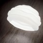 Sospensione Ideal Lux Karma Small con diffusore in vetro bianco soffiato, 1 E27, Struttura in metallo, Diametro 39 cm, Moderna