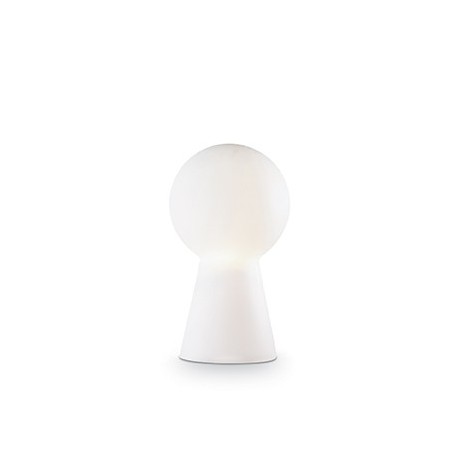 Lume con vetro soffiato bianco Ideal Lux Birillo TL1 Small