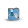 Philips Pongee 5058131PN Spot Bianco Orientabile da parete e soffitto, 1 GU10, Struttura in metallo, IP20, Moderno