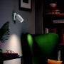 Philips Pongee 5058131PN Spot Bianco Orientabile da parete e soffitto, 1 GU10, Struttura in metallo, IP20, Moderno
