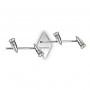 Faretti spot da parete o soffitto orientabili Ideal Lux Alfa PL4 Cromo lucido, 4 GU10, Struttura in metallo, Moderno