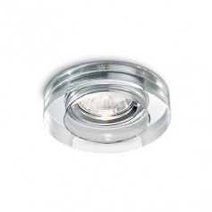 Faretto da incasso Ideal lux Blues Round con vetro cristallo trasparente, 1 GU10, Diametro 95 mm, Tondo
