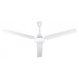 Ventilatore da soffitto bianco con 3 pale in metallo e comando a muro Zephir ZFS8120