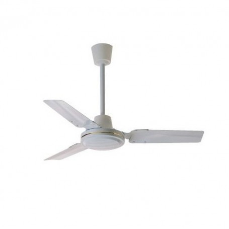 Ventilatore da soffitto bianco con 3 pale in metallo e comando a muro Zephir ZFS8120