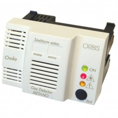 Rilevatore fughe di gas metano da incasso e parete Orbis ONDA OB510000 compatibile con Bticino, Vimar, Gewiss, Legrand e Siemens