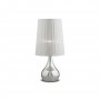 Lume da tavolo Ideal Lux Eternity TL1 Big con base cromata in metallo, 1 E27, Paralume plissettato, Altezza 610 mm