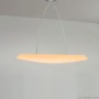 Sospensione con vetro ambra di Murano Panzeri Zenith, 4 lampadine E27, MADE IN ITALY