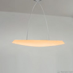 Sospensione con vetro ambra di Murano Panzeri Zenith, 4 lampadine E27, MADE IN ITALY