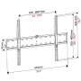 Supporto braccio fisso per TV da 32 a 60 pollici in ferro zincato nero MADE IN ITALY Bravo Quadro 4 92402633: Bracci TV fissi
