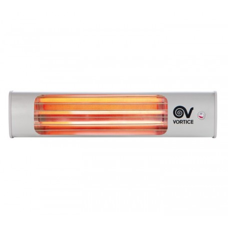 Vortice 70015 Thermologika Stufa infrarossi da parete con cordina, 1800W, 3 Potenze, MADE IN ITALY