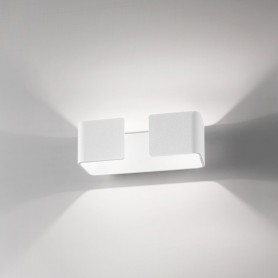 Isyluce 924P Lampada da parete Luce Sopra e sotto, Bianco, 10W LED Integrato, Luce calda, 900 Lumen