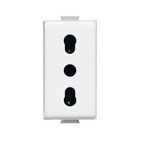 Presa bipasso Bticino Matix AM5180 2P+T 10/16A, Bianca, 250V, Serie Civili, MADE IN ITALY: Coppolav.it