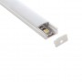 Lampo PRKITSUP Profilo Alluminio per strisce LED, 2 Metri, Schermo opalino, Accessori per montaggio