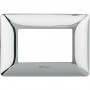 Placca Cromo Lucido 3 posti Bticino Matix AM4803GCR, 3 Moduli, Tecnopolimero, Serie Civili, MADE IN ITALY: Coppolav.it
