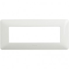 Placca Bianca 6 posti Bticino Matix AM4806BBN, 6 Moduli, Tecnopolimero, Serie Civili, MADE IN ITALY