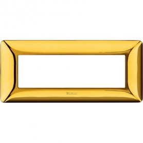 Placca Oro lucido 6 posti Bticino Matix AM4806GOR, 6 Moduli, Tecnopolimero, Serie Civili, MADE IN ITALY: Coppolav.it