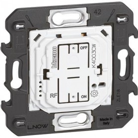 Comando ON/OFF Luci Wireless Bticino Living Now K4003CW, Funzionamento a batteria CR2032, 2 Moduli, Serie Civili, MADE IN ITALY