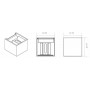 Isyluce 516-21 Applique Cubo da parete 16W, Bianco, Fascio regolabile, Luce calda, 2000 Lumen, IP54