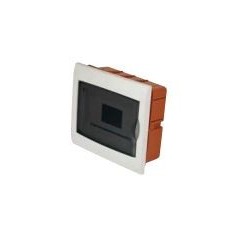 Centralino da Incasso 8 Moduli DIN con sportello fume trasparente in policarbonato FAEG FG14308, Bianco, Tecnopolimero