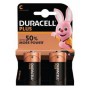 Batterie alcaline C Mezze Torce Duracell Plus MN1400, Blister 2 pezzi, Lunga durata, Uso quotidiano: Coppolav.it