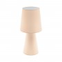 Lampada da tavolo Eglo Carpara 97567 in tessuto Albicocca effetto lino, 2 E27, Interruttore sul cavo, Alto 47 cm, Moderno, IP20