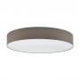Plafoniera Eglo Pasteri 97621 a fascia in tessuto tortora e bianco, 7 E27, Diametro 98 cm, Moderna, IP20